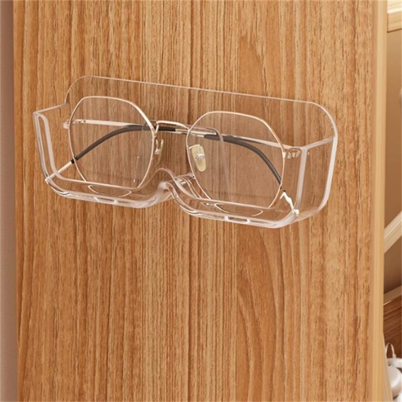 

1PC Eyeglasses Organizer Rack Wall Mounted Sun-glasses Display Holder Wardrobe Decoration Storage Box Sunglass Organizer чистый