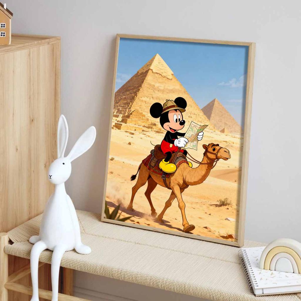 Disney Diamond Art Painting Kit Mickey Camel Safari Adventure 5D Diamond Painting Dot Art Home Wall Decor