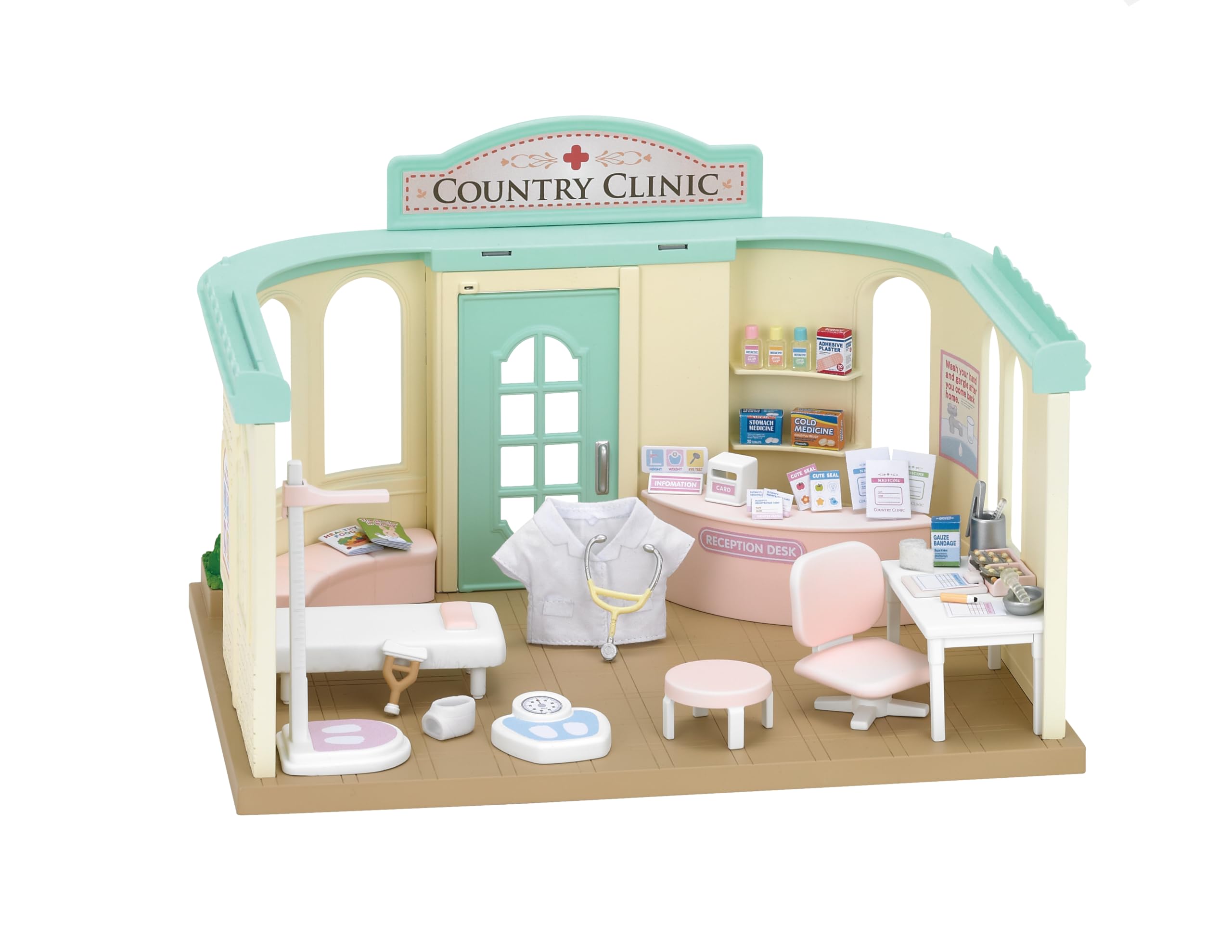 

Sylvanian Families Shop ST Mark Certified Toy Dollhouse for Ages 3 and Sylvanian Epoch Forest Doctor H-12 Up, Families,