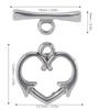 20pcs Stainless Steel Toggle Clasps T-Bar Design Jewelry Accessory Toggle Closure  Handmade Jewelry