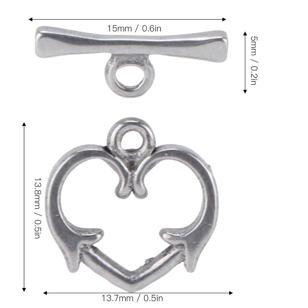 20pcs Stainless Steel Toggle Clasps T-Bar Design Jewelry Accessory Toggle Closure Handmade Jewelry