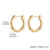 Geometric Hoop Earrings, Gold Plated Irregular Fluid Hinged Clicker, Waterproof Minimalist Jewelry for Women