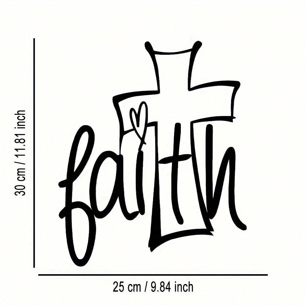 

Iron Cross Wall Art Religious Home Decor Metal Ornament Gift чорний