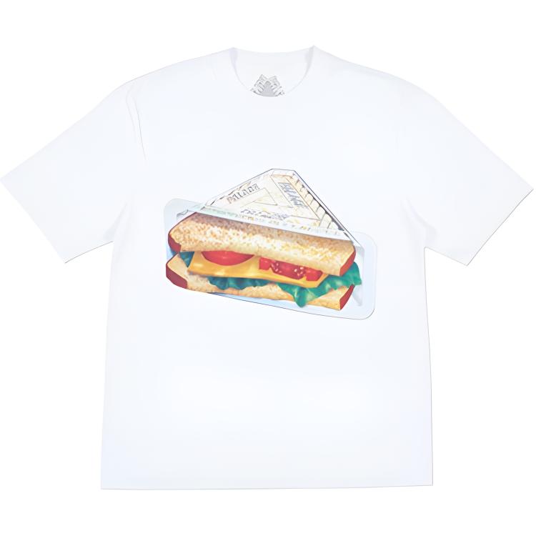 Palace Plow Mans T-Shirt White Triangle Sandwich Short Sleeve Unisex T-Shirt PAL-SS18-065
