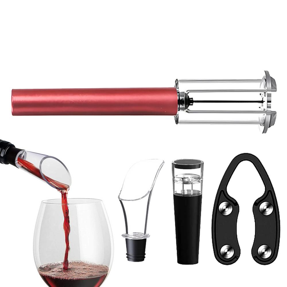 Wine Accessories Set Manual 4-Piece Opener Kits Easy Corkscrew Bar Accessory Wine Bottle Opener For Bartenders Waiters