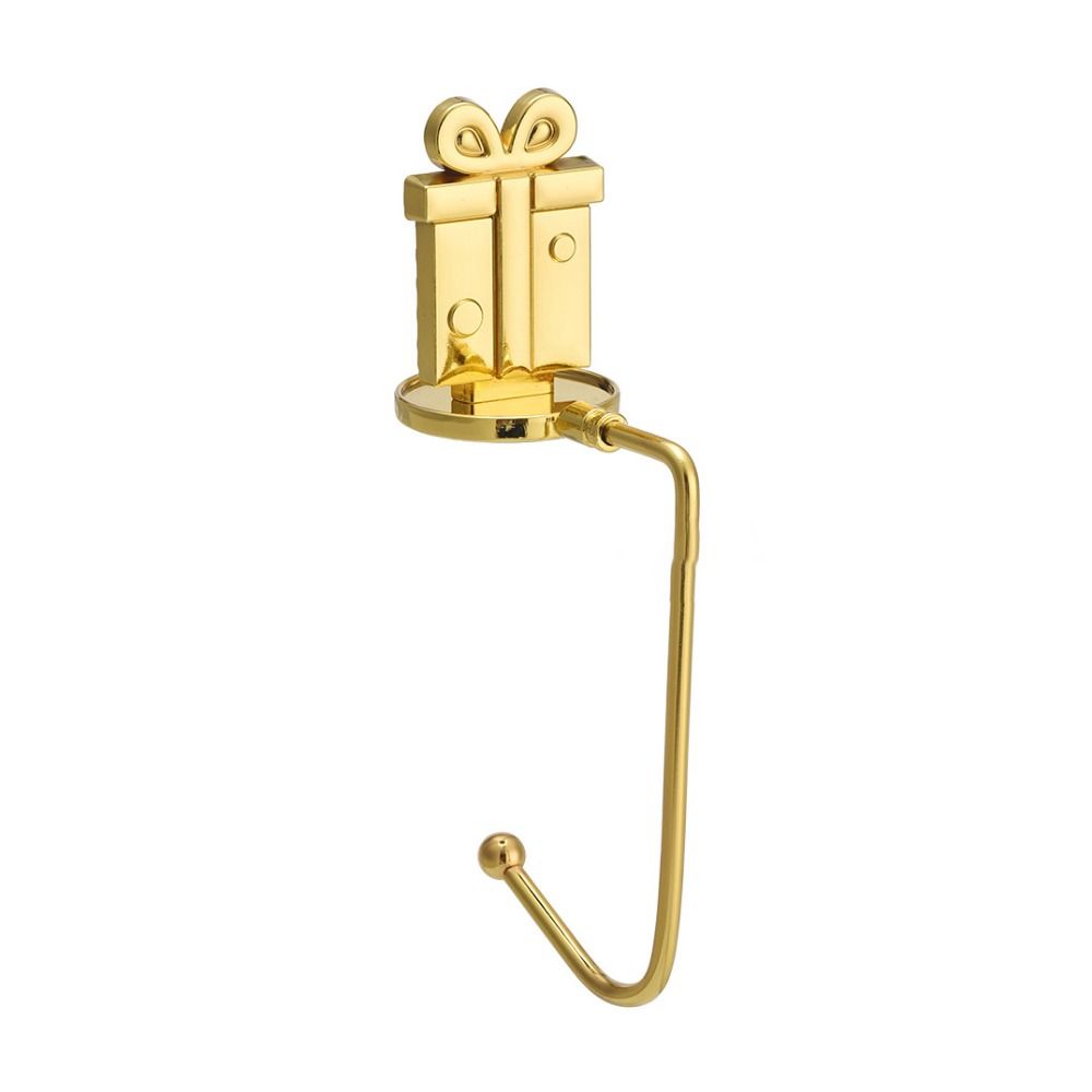 Non-rust Christmas Fireplace Sock Hook Decorative Xmas Door Wreath Hook Hanging Pendant