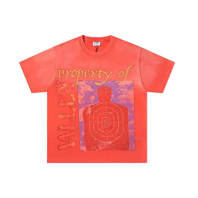 26 Cross-border foreign trade VALL Meichao high street retro washing water old direct injection hot diamond short sleeve pullover men's and women's 