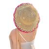 Color Lace Woven Straw Hat Women'S Spring Sunshade Sunscreen Bucket Hat Seaside Beach Sun Hat