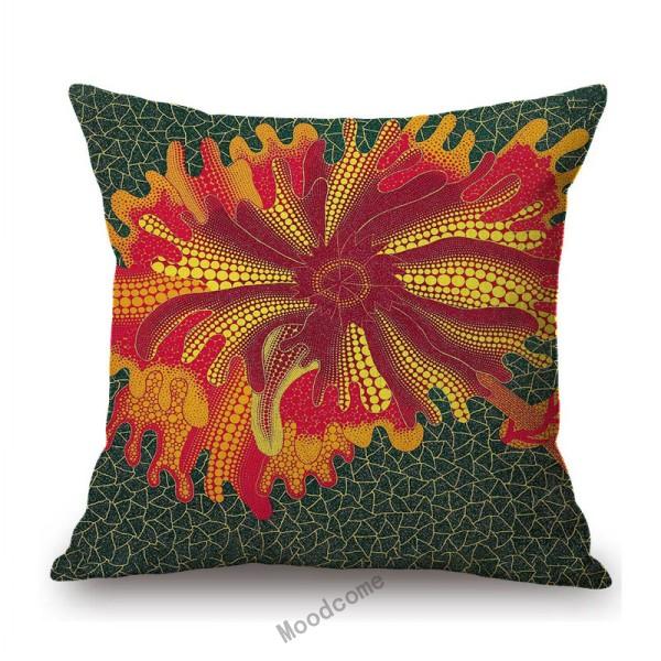 Modern Polka Dots Art Flower Vase Butterfly Pumpkin Yayoi Kasuma Japanese Style Cotton Linen Sofa Pillow Case Car Cushion Cover