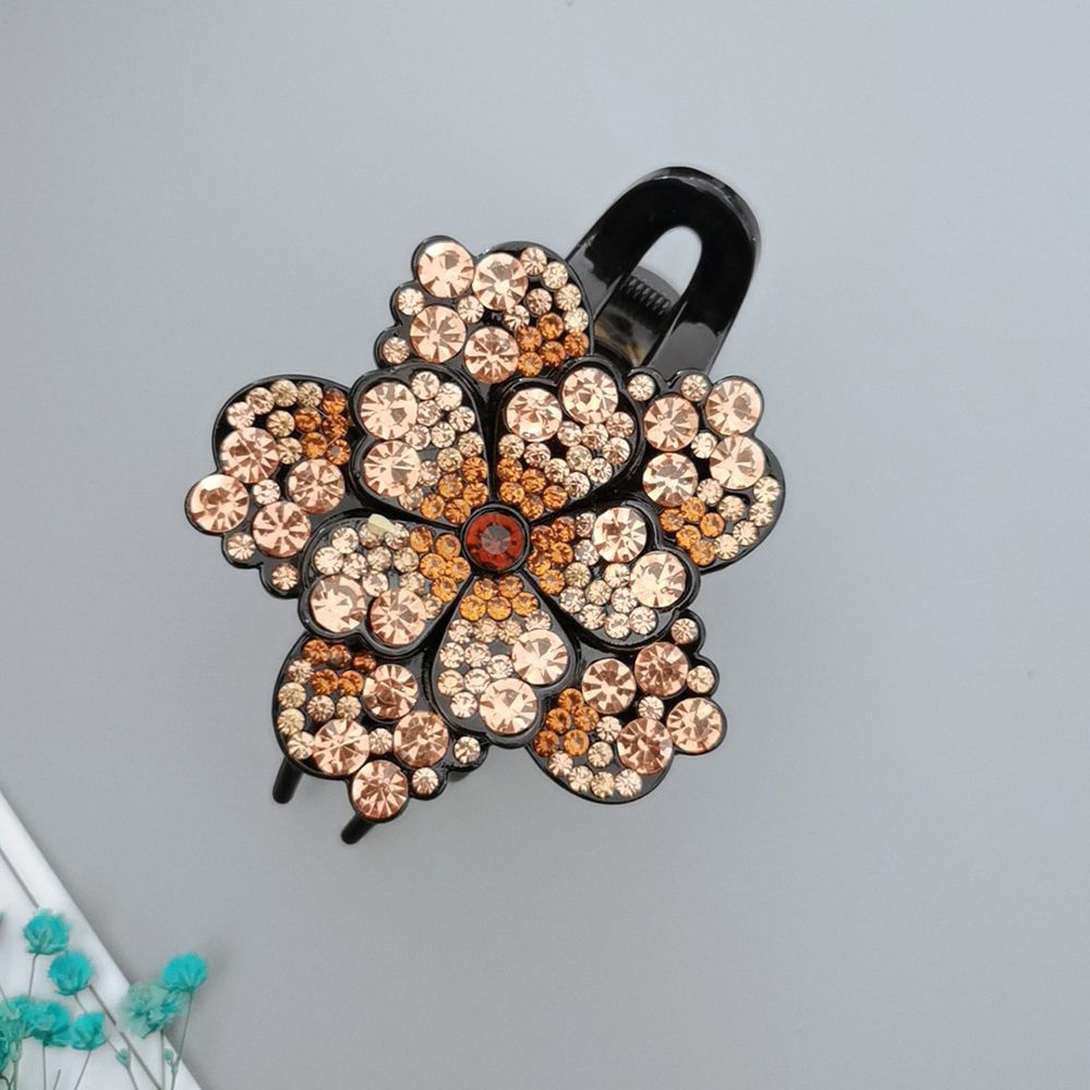 Flexible Crystal Dovetail Hair Clips Rhinestone Hairpin Styling Tools Barrette