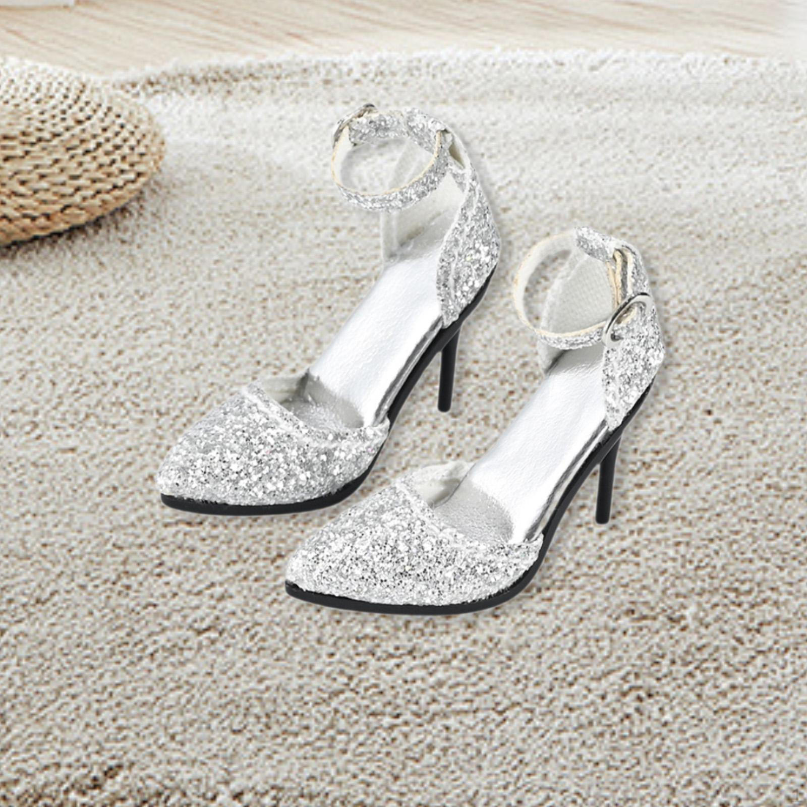 

1/6 Figure High Heeled Sandals Doll Heels Model Decoration Stylish Pretend Play Toy Costume for