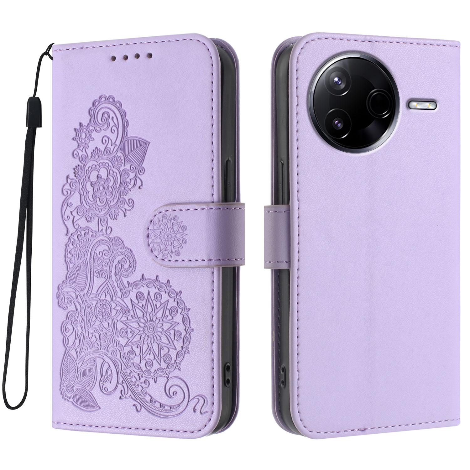 

For Xiaomi Redmi K80 5G/Xiaomi Poco F7 Pro 5G Phone Cases Mandala Flower Leather Wallet Mobile Cover with Strap H