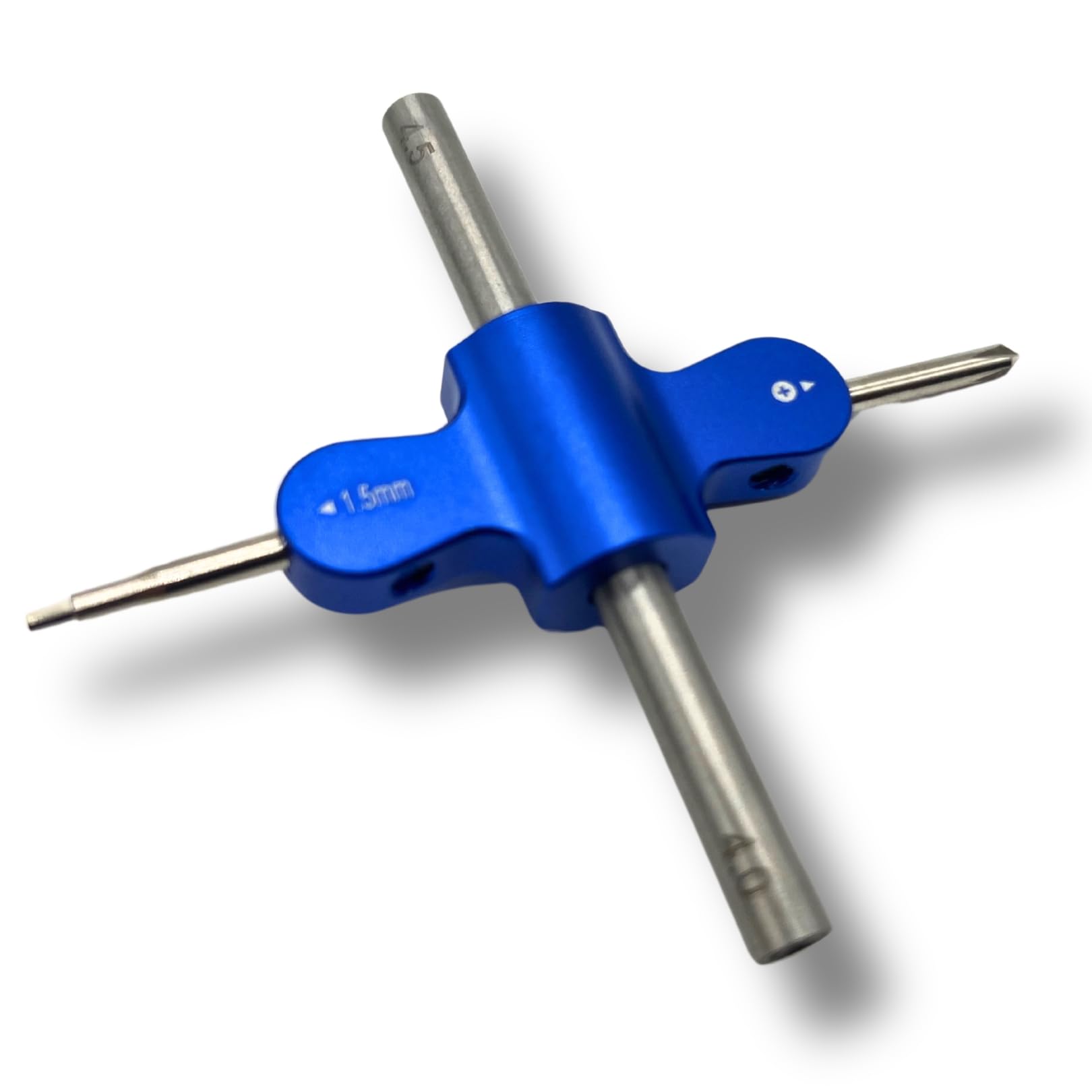 

TAGATORON 4in1 Cross Racer Gear nut nut [4mm wrench/4.5mm wrench/Phillips screwdriver/hexagonal wrench] (Blue)