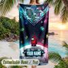 Among Us Beach Towel, Personalized Custom Text, Quick Dry Soft Large Towel For Swimming Pool Travel