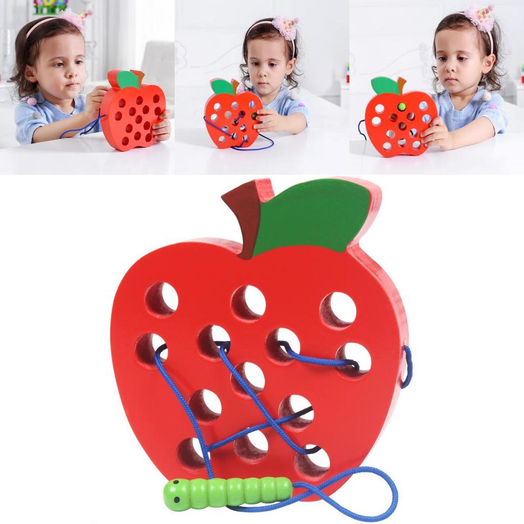 Wooden Diy Educational Toy For Children With Nonelectric Interactive Fruit Puzzle