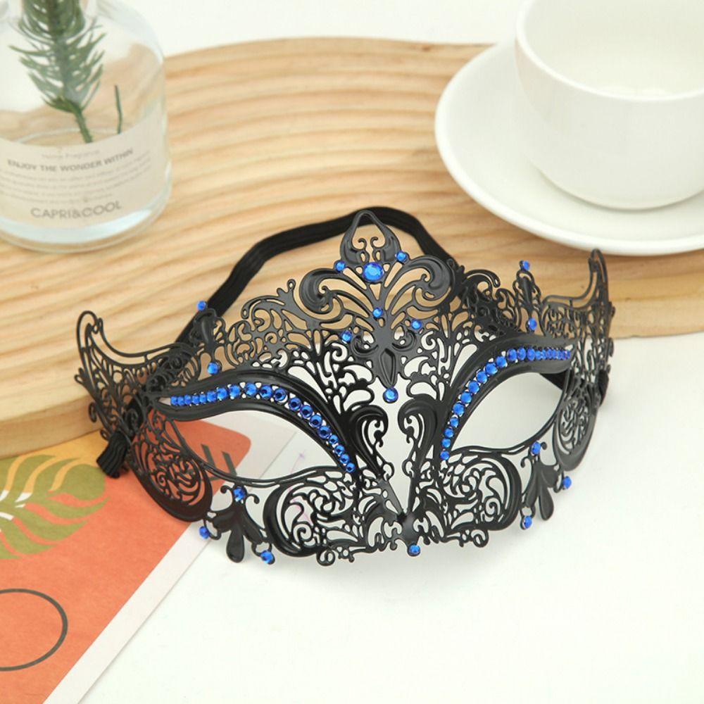 Rhinestone Halloween Party Mask Vintage Masquerade Mask  Facial Jewelry Accessories