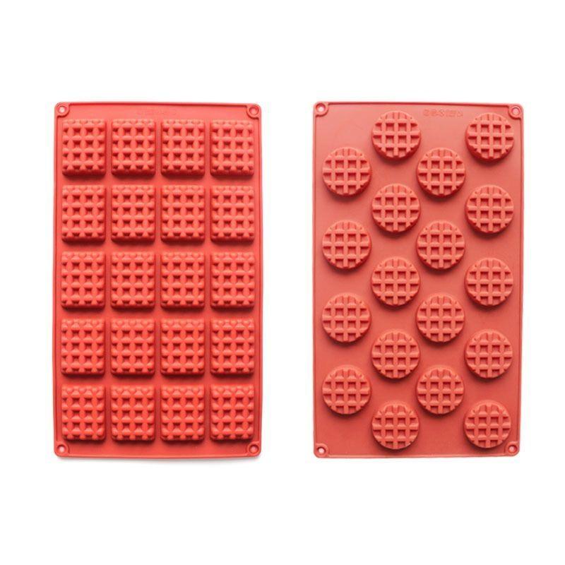 2pc/set 18/20 Cavity Silicone Mold Maker Cake Cookie Chocolate Pan Baking