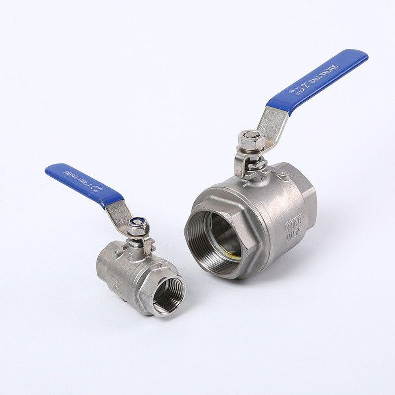 Two-Piece 201/304 Stainless Steel Ball Valve, Internal Thread, Water Switch Valve, 4-6 Points DN15