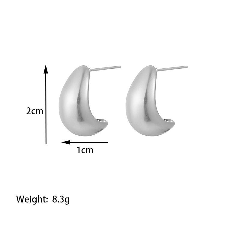 

INS Модные серьги C-образные серьги геометрические гладкие массивные полые серьги женские