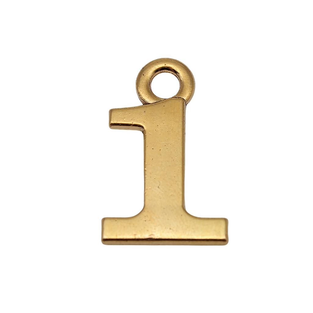 Number Tags Charms Alloy Pendants For Birthday Party Jewelry Making Accessories