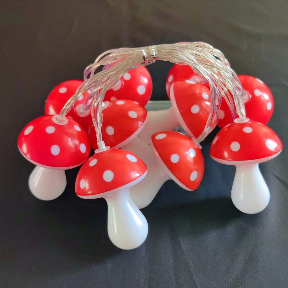 

Украшение комнаты в виде гриба, рождественские гирлянды, светодиодные праздничные гирлянды, вечеринка, домашний декор, ночник, лампа navidad 841 1.5m 10balls battery белый