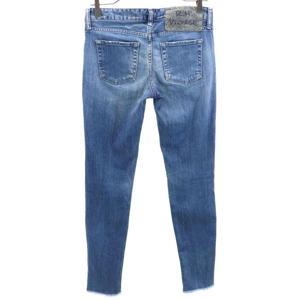 R.H Vintage Made In Japan Cut-off Processing Skinny Denim Pants W24 Jeans Women Used