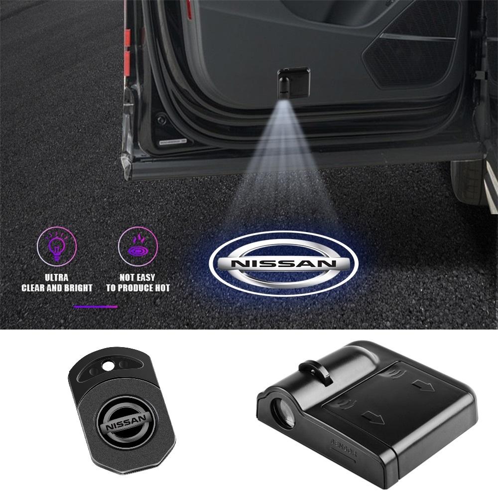 ABE4  1/2/4pcs Car Door LED HD Welcome Courtesy Shadow Projector Lamp Logo Light For Nissan Nismo Micra Qashqai Altima Sentra Maxima