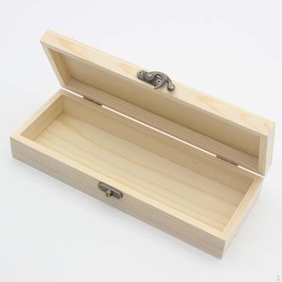 Clasp for Keepsakes Trinket Organizer Rectangle Solid Wooden Box with Hinged Lid Jewelry Gift