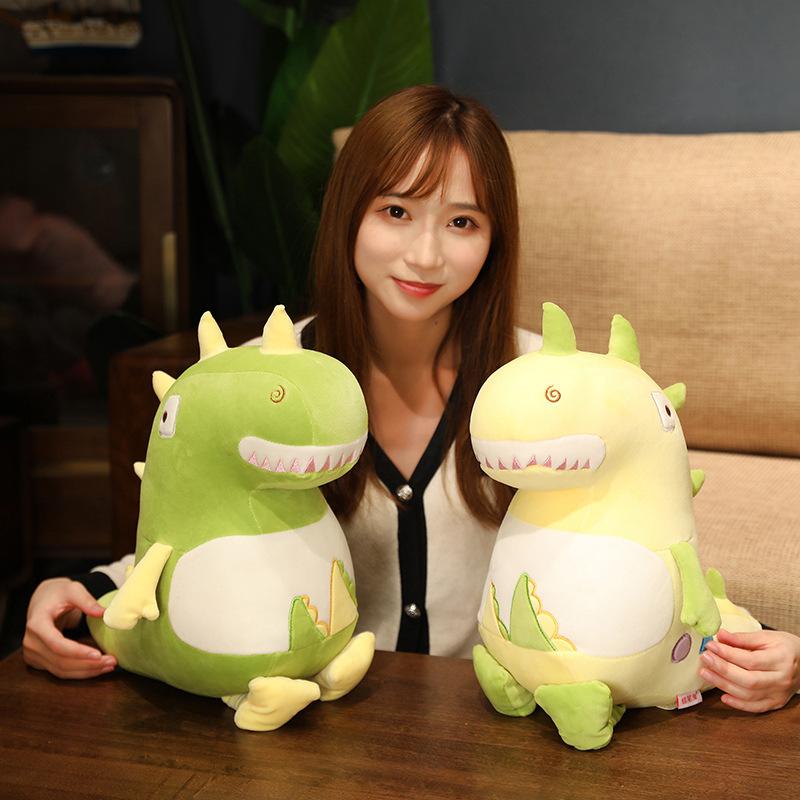 Cute Geometric Dinosaur Doll Plush Toy Girl Bed Sleeping Pinch Pillow Children Soothing Doll Rag Doll