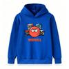Kids Boys Girls Pullover Hoodie, Cool Red Ball Cartoon Print Casual Warm Long Sleeve Hooded Sweatshirt for Children Daily Wear