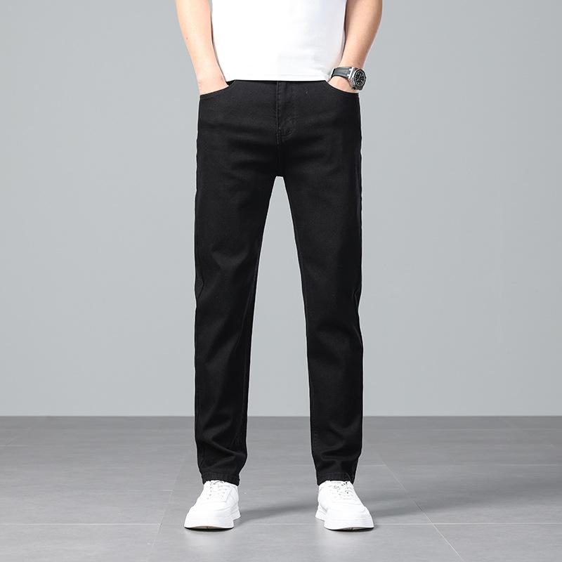 Fashionable Denim Trousers Stretch-Fit Long Trousers New Arrival Versatile Casual Men's Trousers