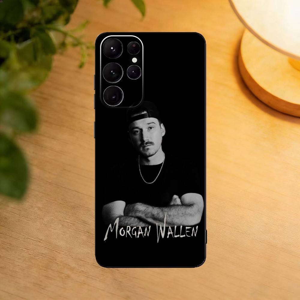 M-Morgan Wallen S-Singer phone Case For Samsung S25,24,21,22,23,30,Ultra,20,Plus,Fe,Lite,Note Soft Black Cover