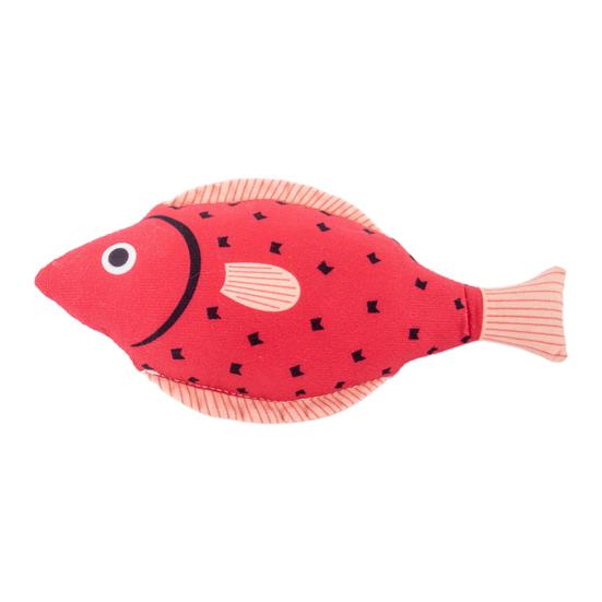 Plush Pet Chew Toy Squeaky Fish Interactive Cat Kicker Toy Soft Stuffed Animals Teething Toy for Indoor Dogs Cats And Kittens