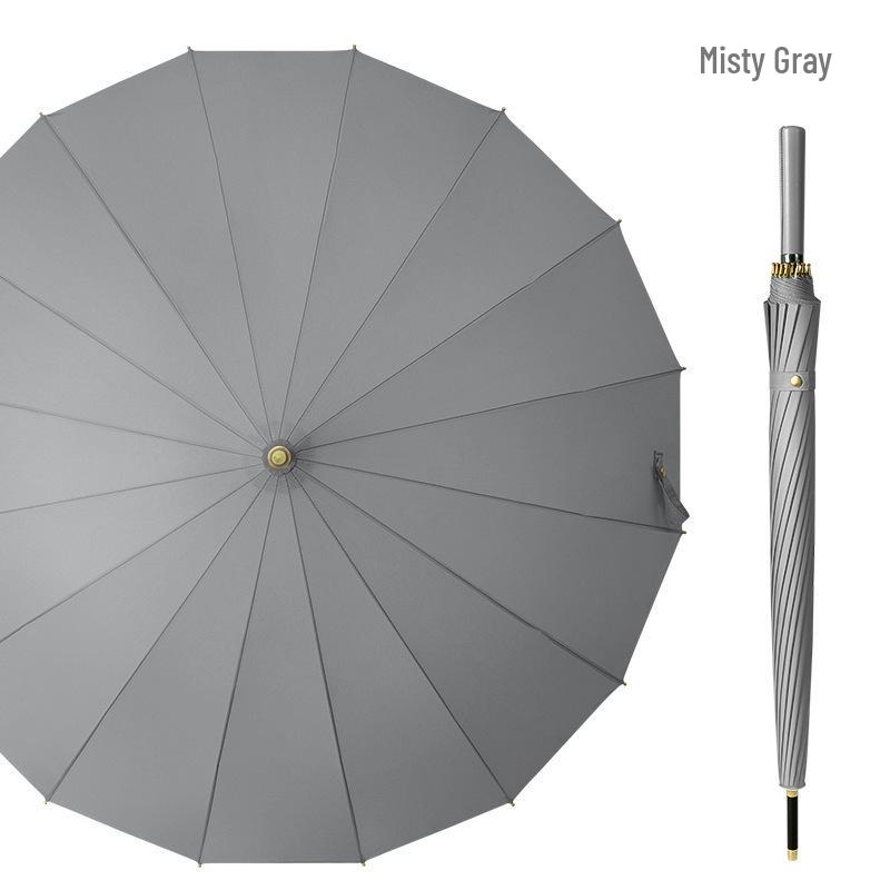 24-Rib Windproof Extra-Large Automatic Umbrella, Long Handle, for Men and Women, Customizable Logo
