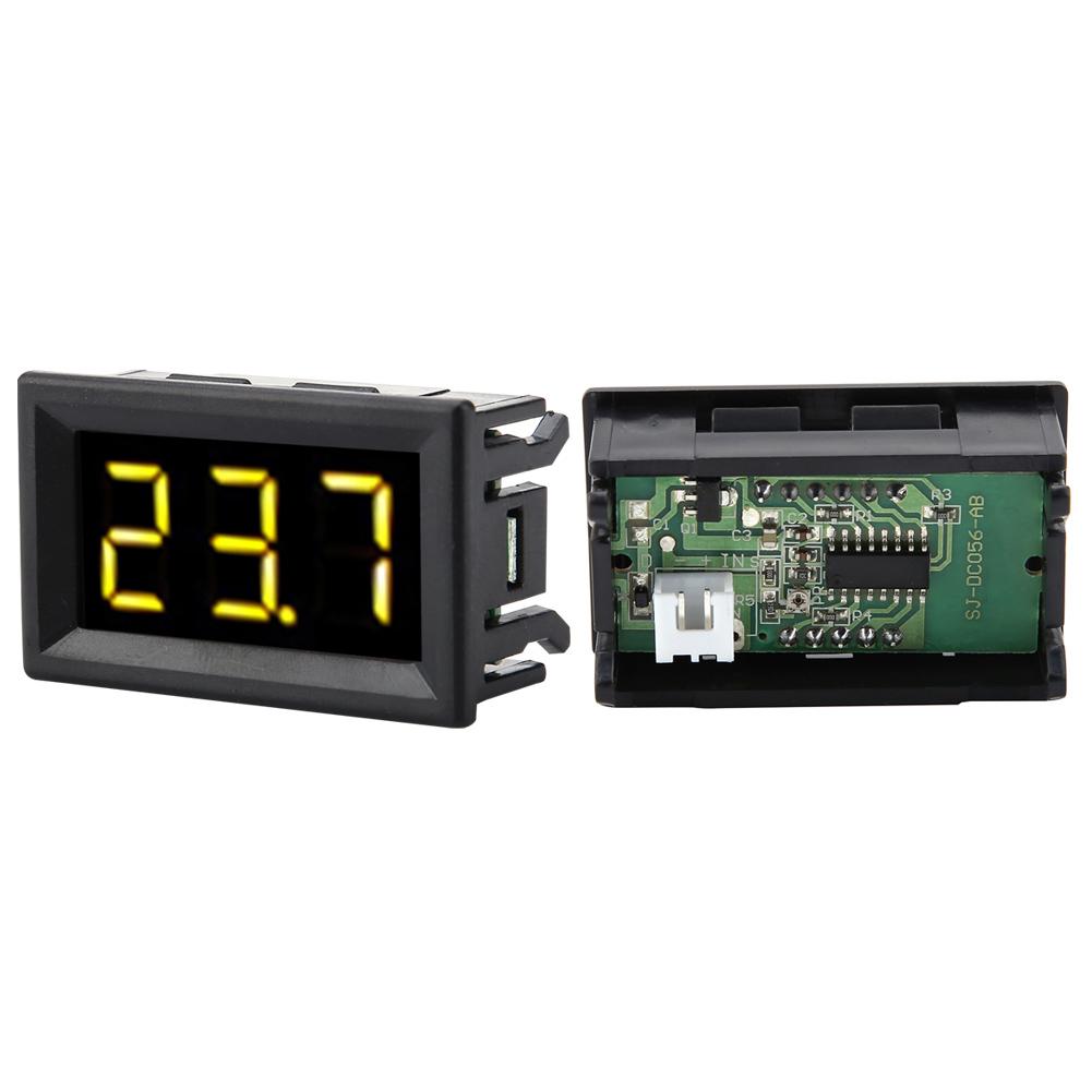 Digitales Voltmeter 0,56 Zoll Zweiadrig DC 2,530V Digitale LED-Anzeige Spannungsmesser (Gelb)