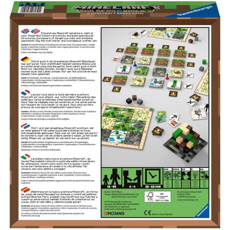 Ravensburger Minecraft Builders & Biomes Strategy Board Game for Kids & Adults Age 10 Years and Up - A Minecraft Board Game