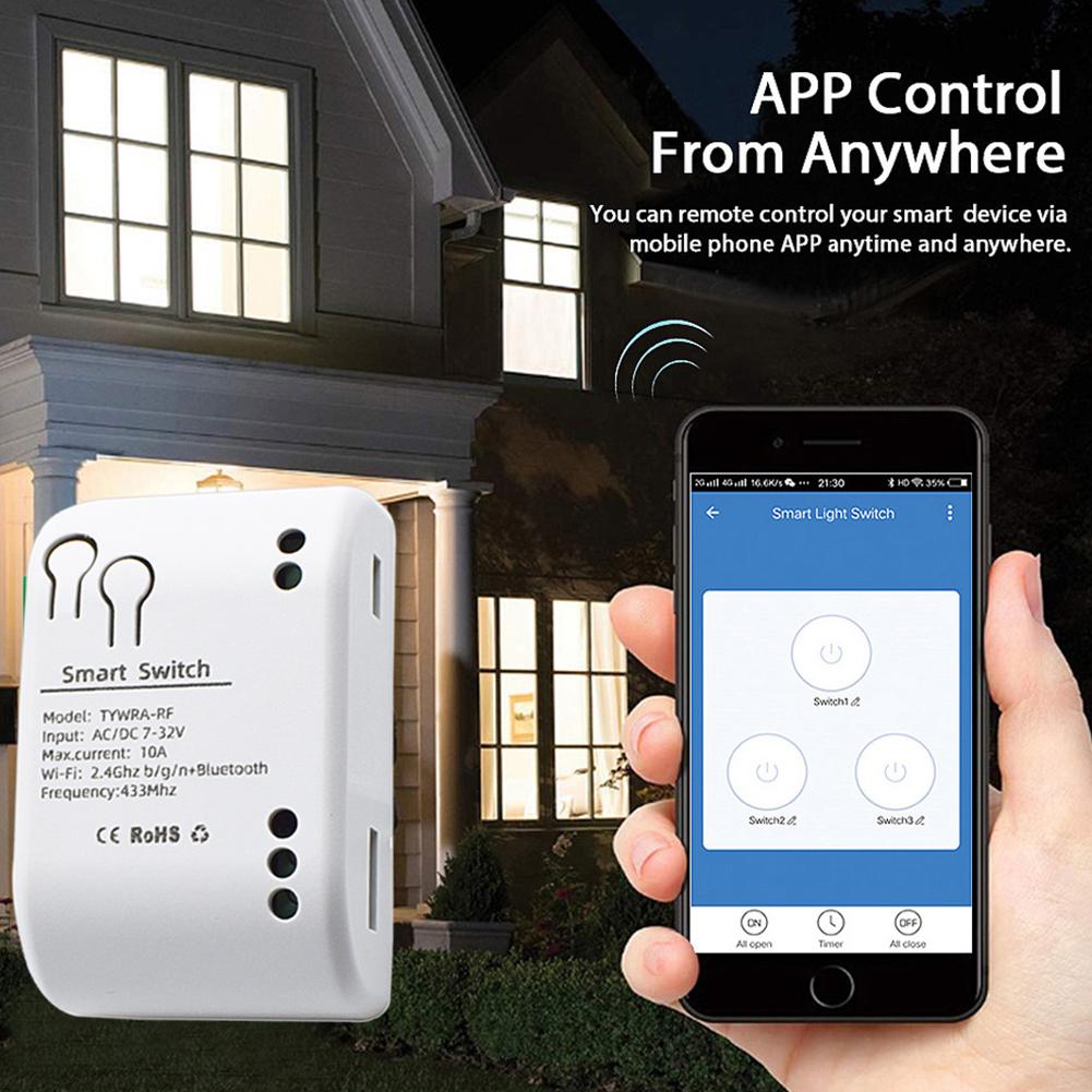 WiFi Motor Smart Switch Module One Way Tuya WiFi Switch APP Remote Control 2200W/10A Accessories for Alexa Google Home