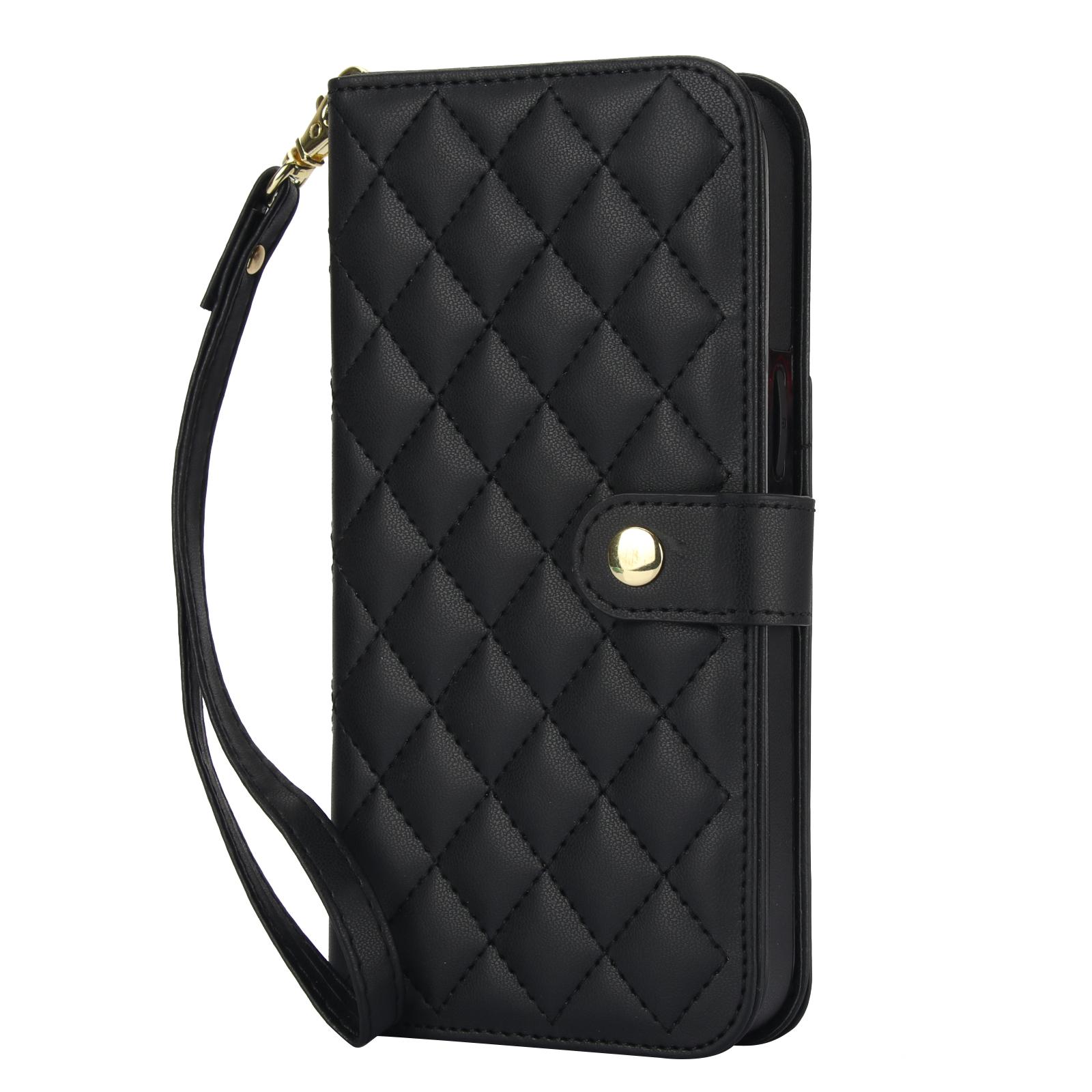 

Чехол-кошелек-сумка с ромбовидным узором для серии Samsung/iPhone iPhone 7/8/SE2 чёрный