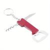 3 In 1 Keychain Beer Bottle Opener Stainless Steel Portable Red Wine Beer Bottle Opener Foil Cutter Kitchen Tool