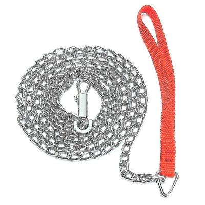 1.6m Heavy Duty Metal Chain Dog Puppy Walking Lead Leash Clip Red Handle - Shang Jue