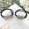 Korean Fashion Elegant Rhinestone Crown Scrunchies Women Girls Elastic Hair Rubber Band Accessories Tie Hair Ring Rope Headdress