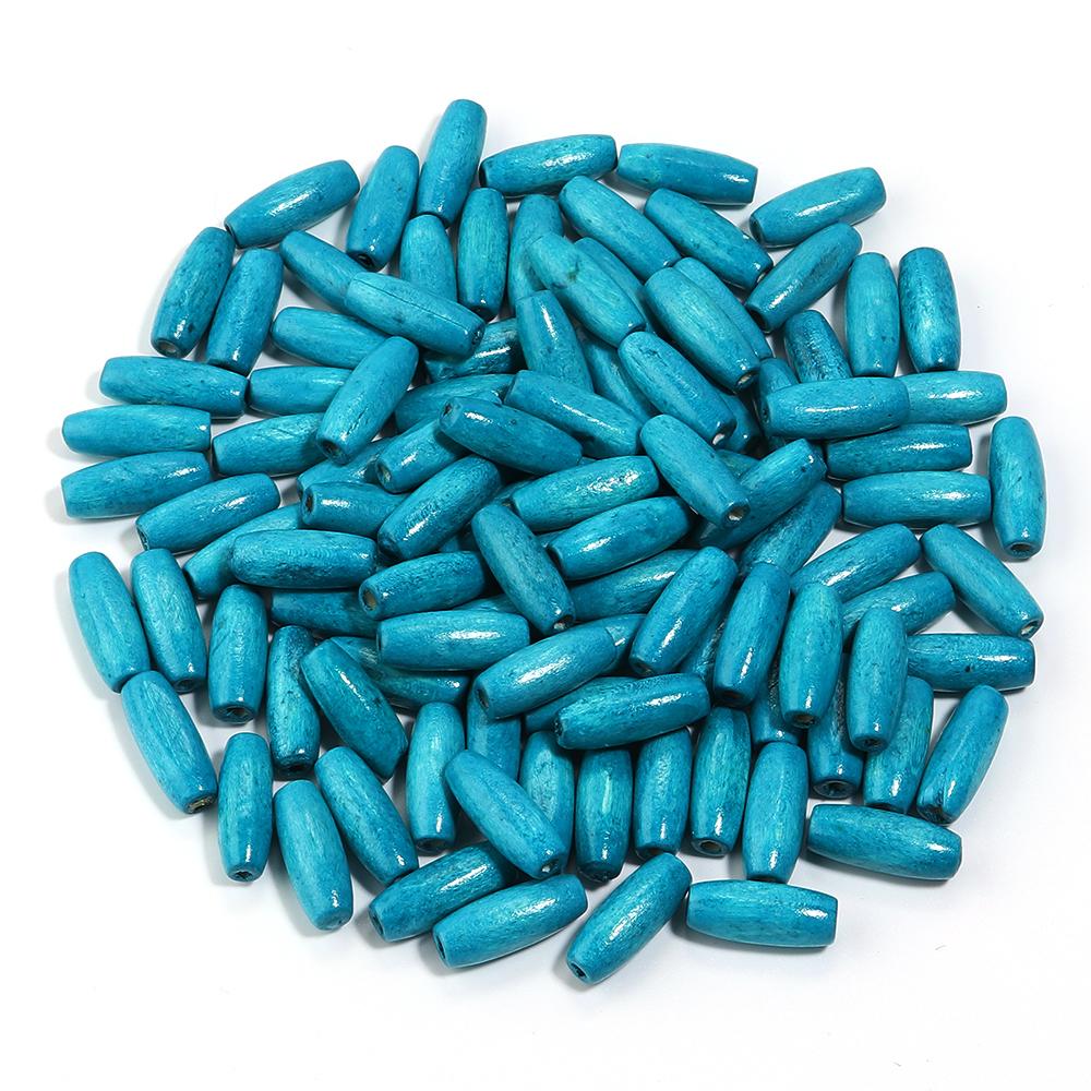 100pcs/lot Natural Wooden Beads Colorful Oval Shape Wood Beads Loose Spacer Beads For Jewelry Making DIY Bracelet Accessories