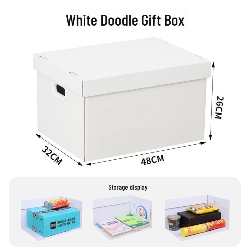 White Cardboard Surprise Gift Box for Birthday
