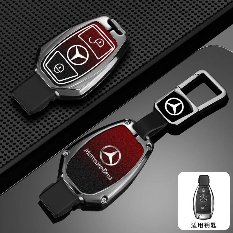 YWP4  Car Key Case Cover Bag For Mercedes Benz A B C E S Class C200 C300 E350 E260L W205 CLA CLS GLA GLC GLE GLS Keychain Accessories