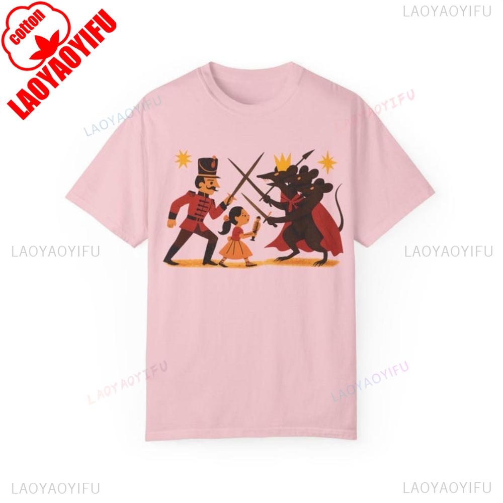 Nutcracker Ballet Shirt Nutcracker Christmas TShirt Creative Design Men Women Holiday Tshirt Xmas Unisex Festival Costumes S