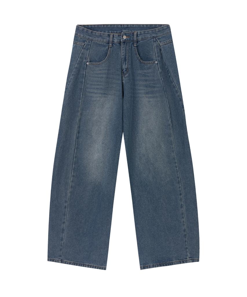 GRAVER [Unisex] Star H Wide Curved Jeans_3 Colors