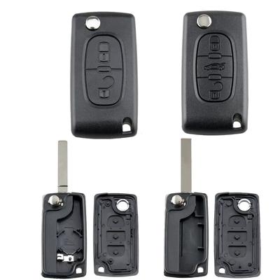 2 / 3  Buttons Remote Key Case Fit for Peugeot 207 307 308 407 607 807 Citroen C2 C3 C4 C5 C6 Flip Folding Car Key Shell