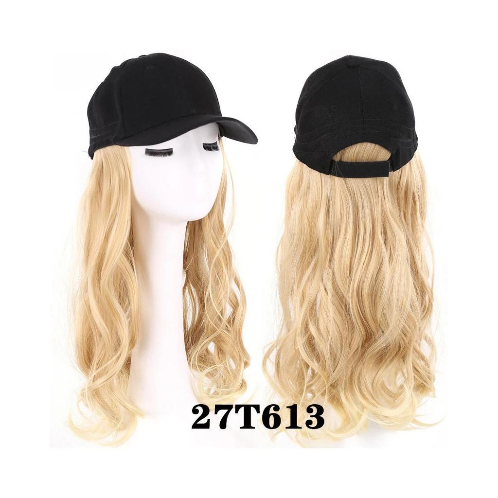 Wig Hat One Piece Women's Large Wavy Long Curly Hair Duckbill Cap Baseball Cap Synthetic Fiber Wig Baseball Cap KTB