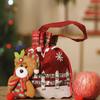 Santa Claus Christmas Gift Handbag Cloth Santa Claus Candy Bag Cute Xmas Drawstring Bag  Children's