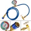 R134A Recharge Measuring Hose Can Tap Gauge Refrigerant Charging Pipe Gauge Measuring Kit Copper Auto Car Accessories